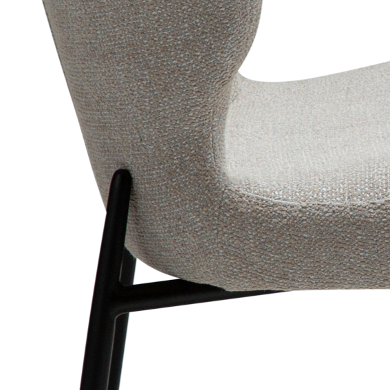SAB dining chair in bouclé with black metal legs – AK Interior Living