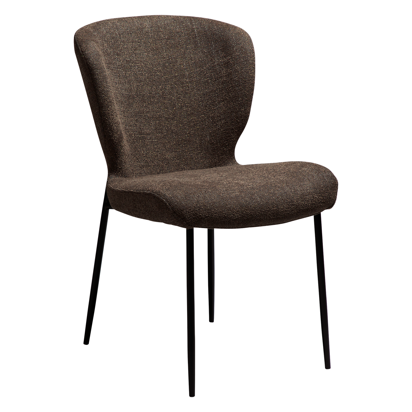 SAB dining chair in bouclé with black metal legs – AK Interior Living