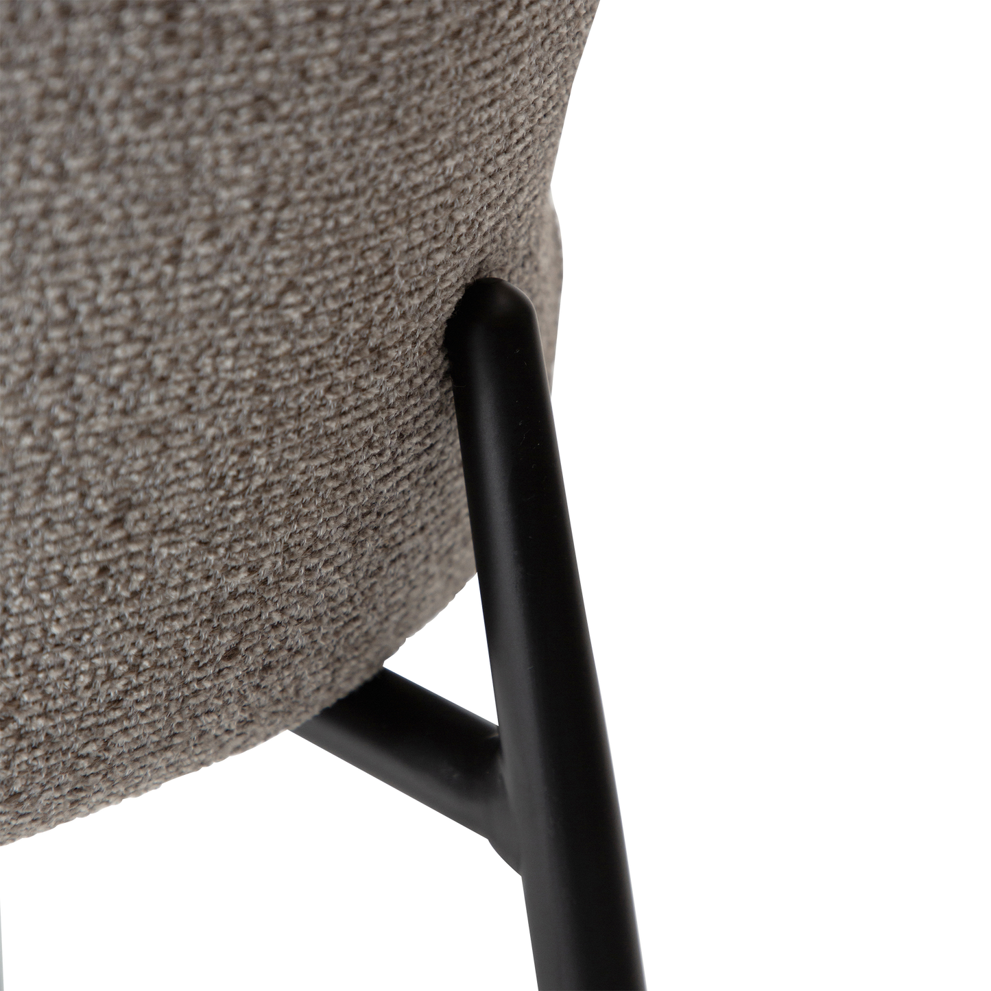 SAB dining chair in bouclé with black metal legs – AK Interior Living