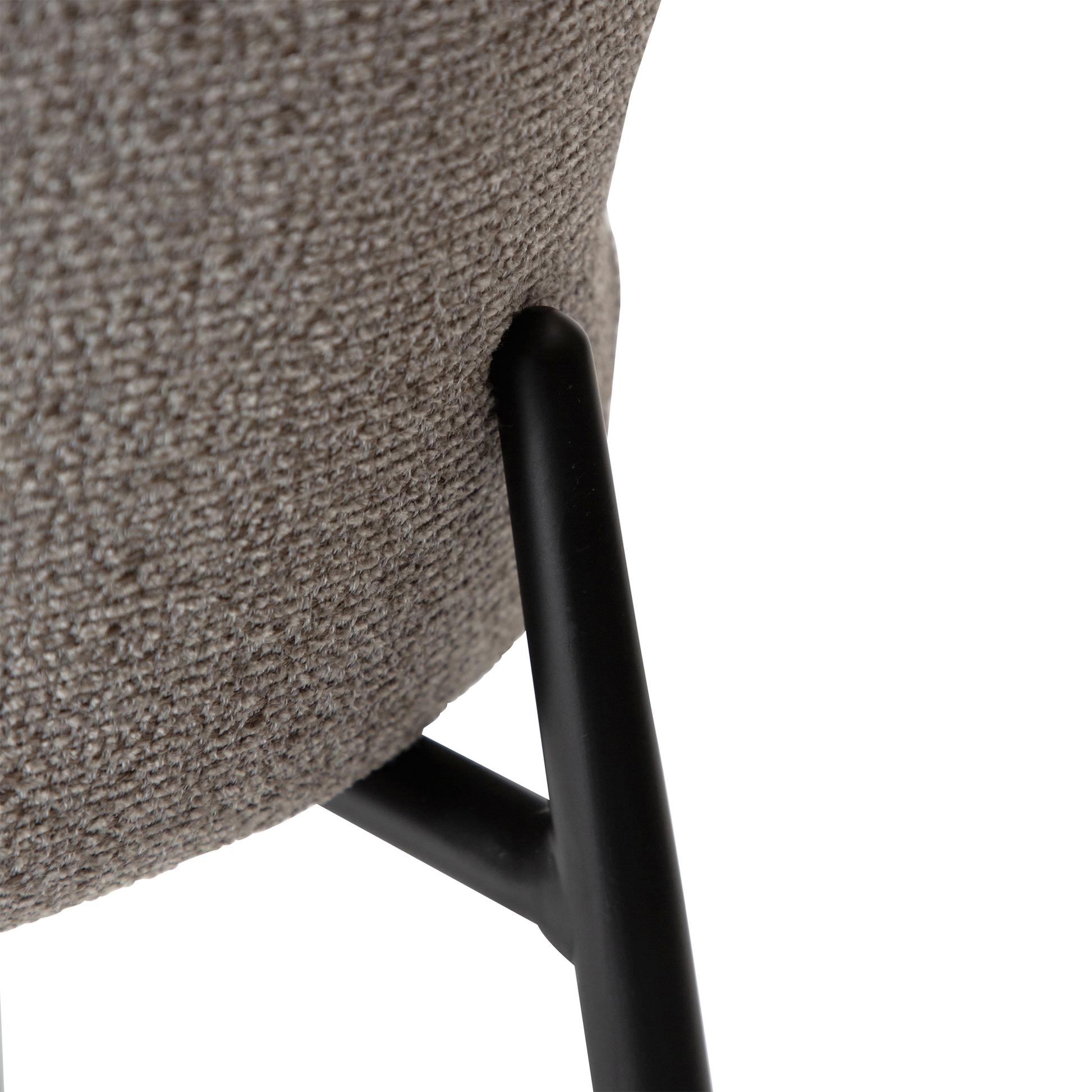 SAB dining chair in bouclé with black metal legs – AK Interior Living