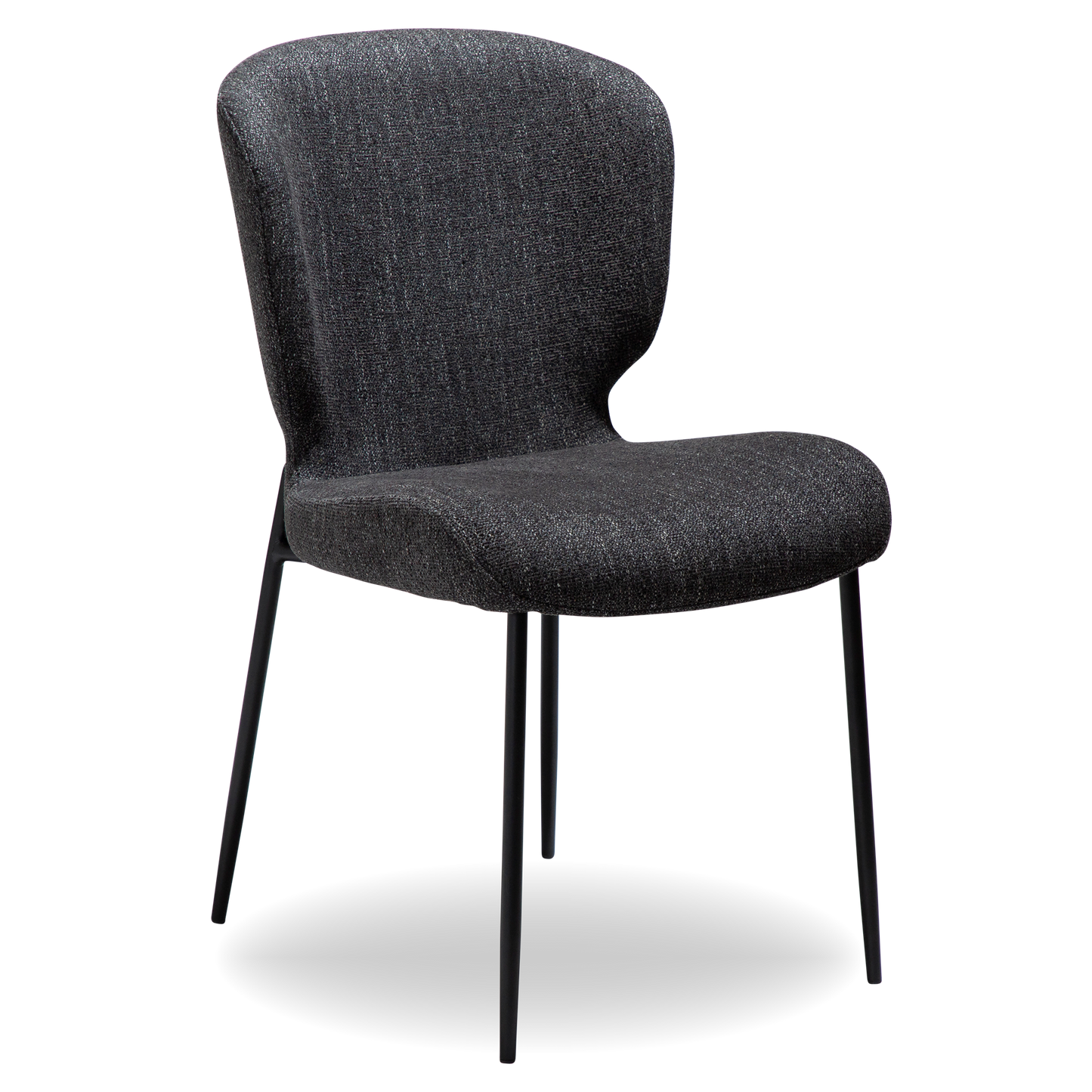 SAB dining chair in bouclé with black metal legs – AK Interior Living