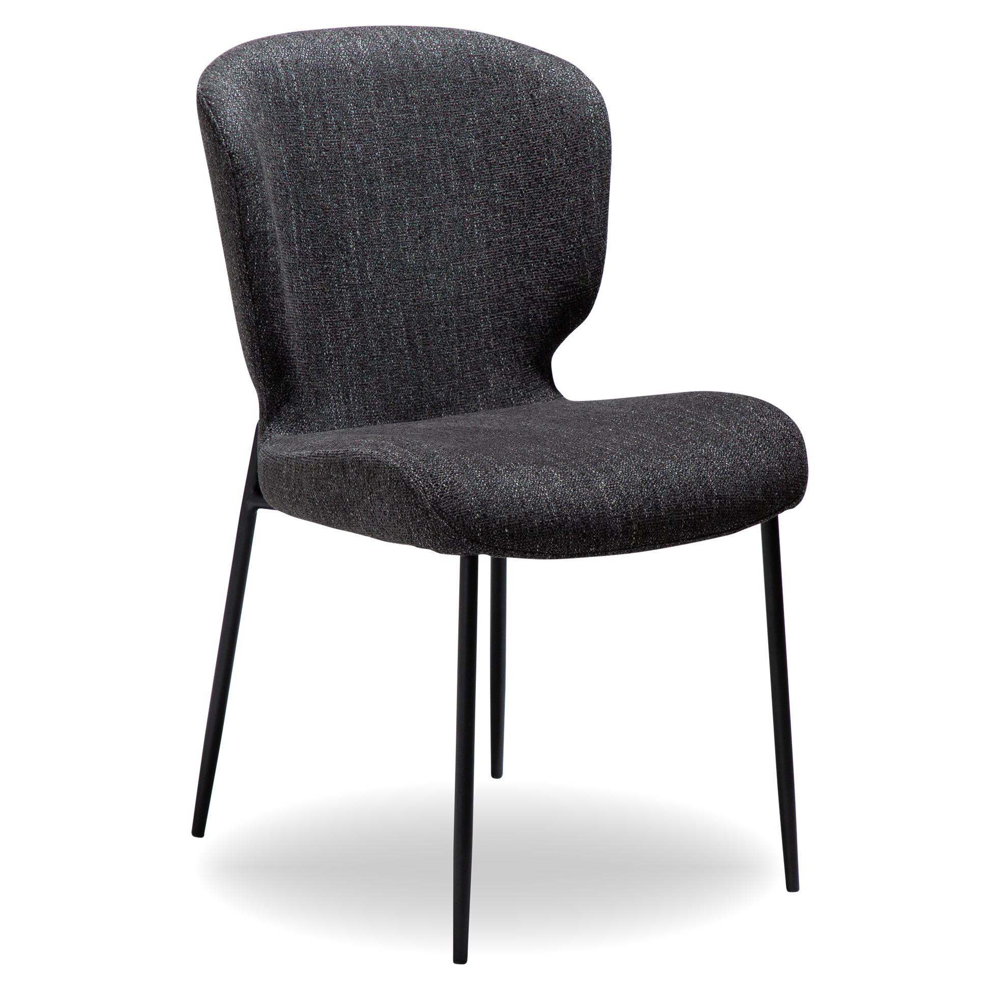 SAB dining chair in bouclé with black metal legs – AK Interior Living