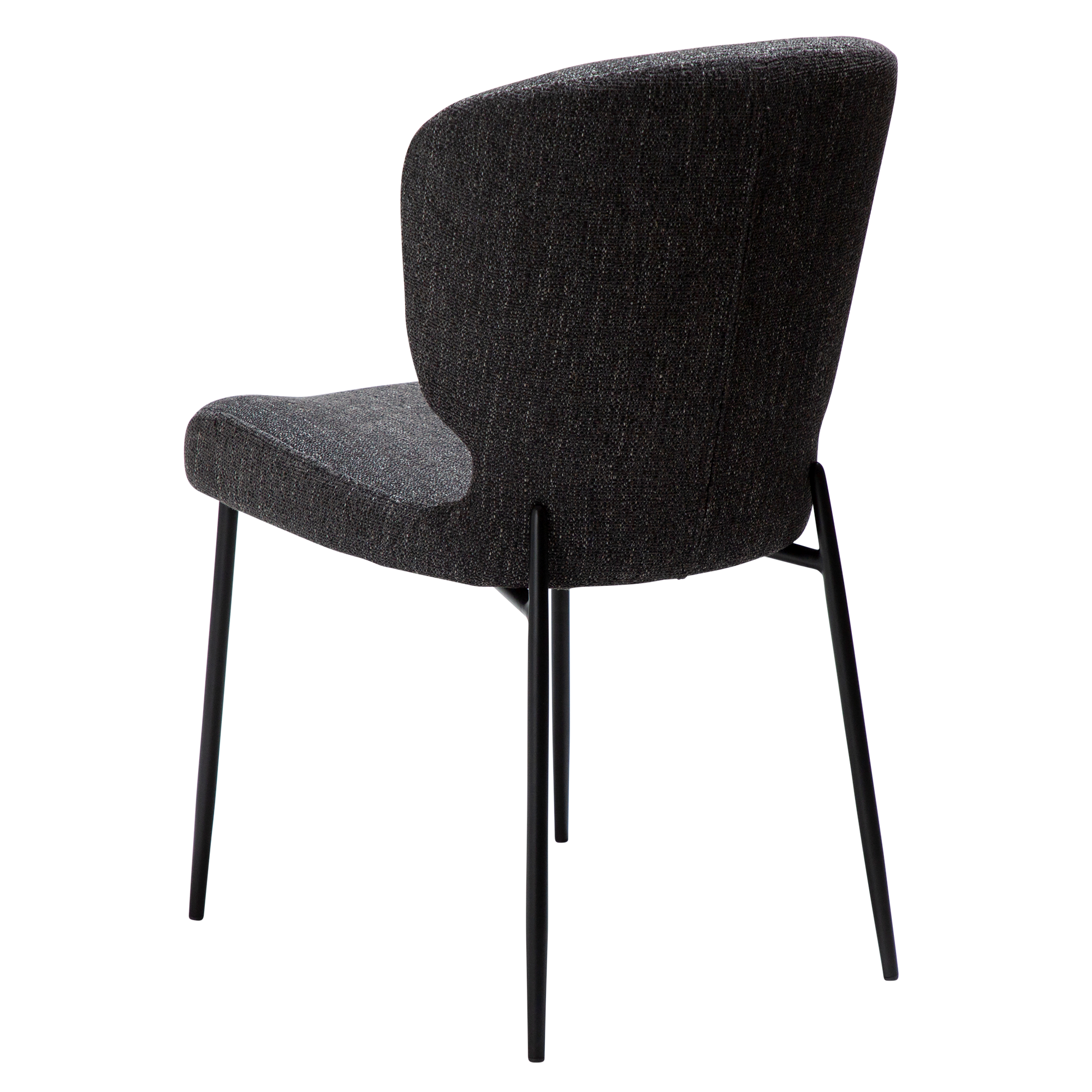 SAB dining chair in bouclé with black metal legs – AK Interior Living