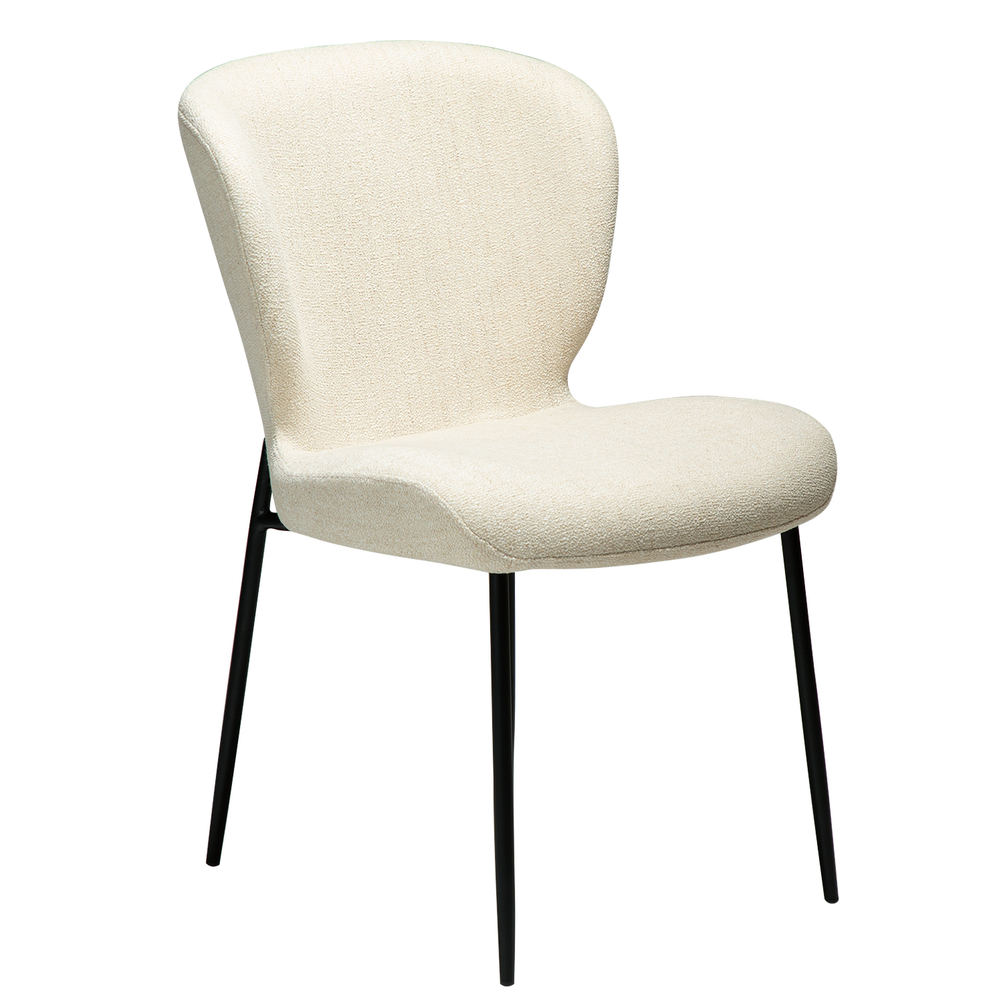 SAB dining chair in bouclé with black metal legs – AK Interior Living