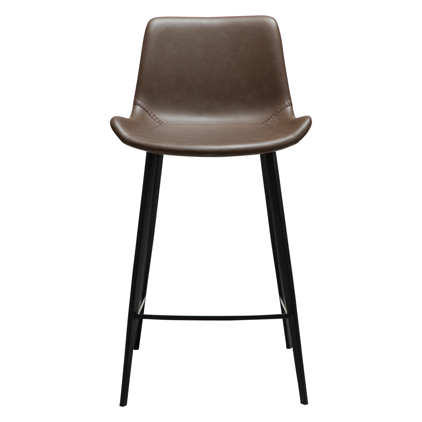 CAL counter stool in Major brown faux leather with black legs – AK Interior Living