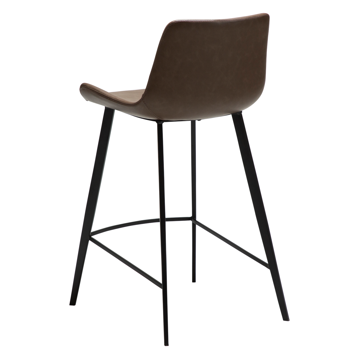 CAL counter stool in Major brown faux leather with black legs – AK Interior Living