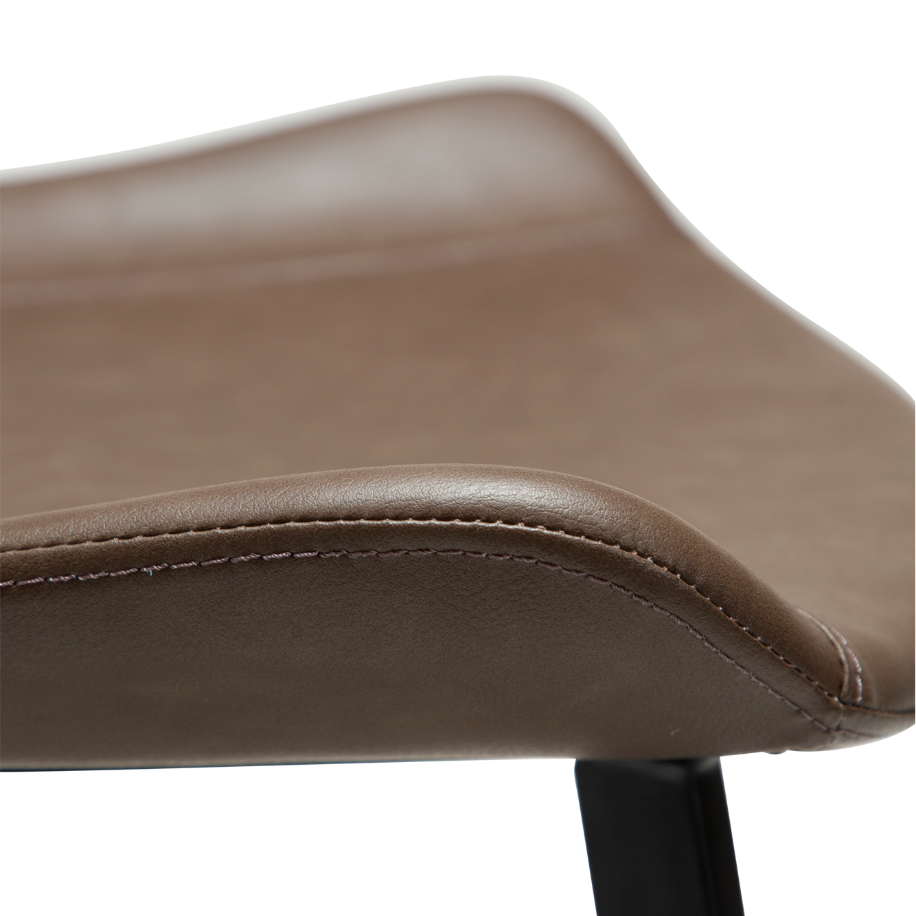 CAL counter stool in Major brown faux leather with black legs – AK Interior Living