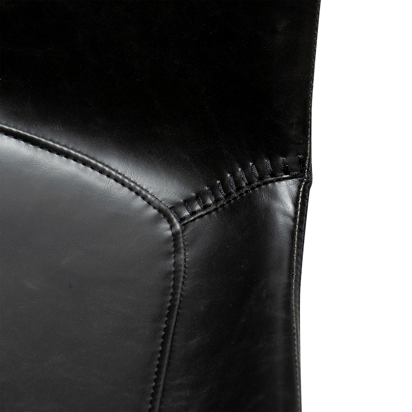 DANI counter stool in vintage black faux leather with black legs – AK Interior Living