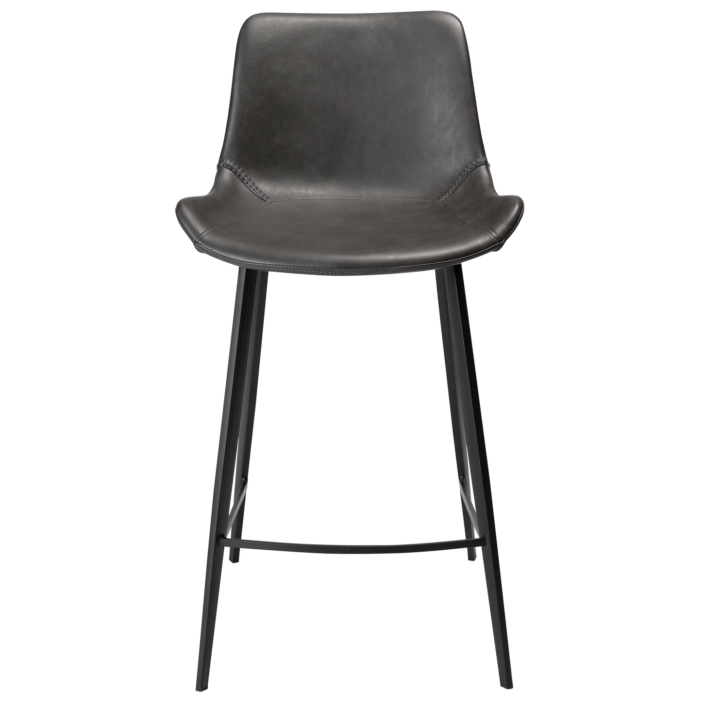 HUGH counter stool in vintage grey artificial leather with black legs – AK Interior Living
