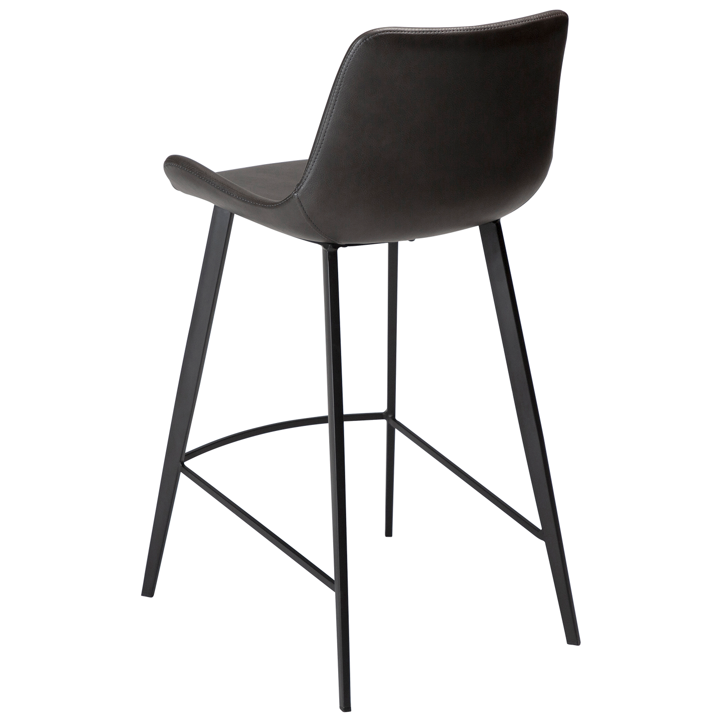 HUGH counter stool in vintage grey artificial leather with black legs – AK Interior Living