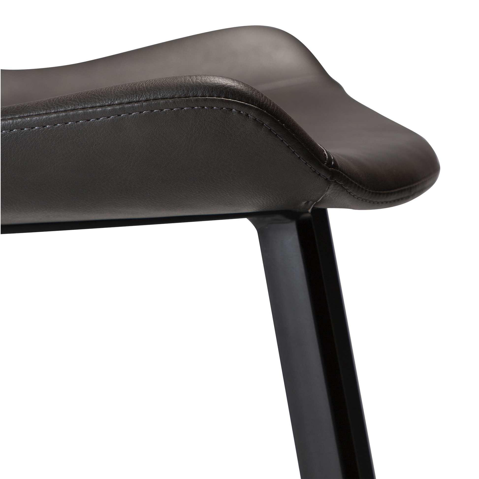 HUGH counter stool in vintage grey artificial leather with black legs – AK Interior Living
