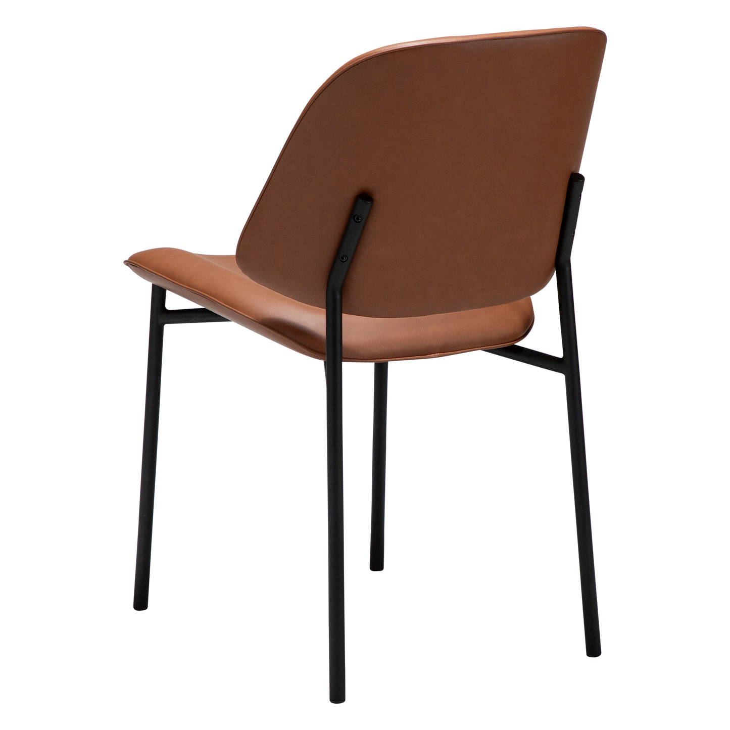 UMA leather dining chair with curved seat and black legs from AK Interior Living
