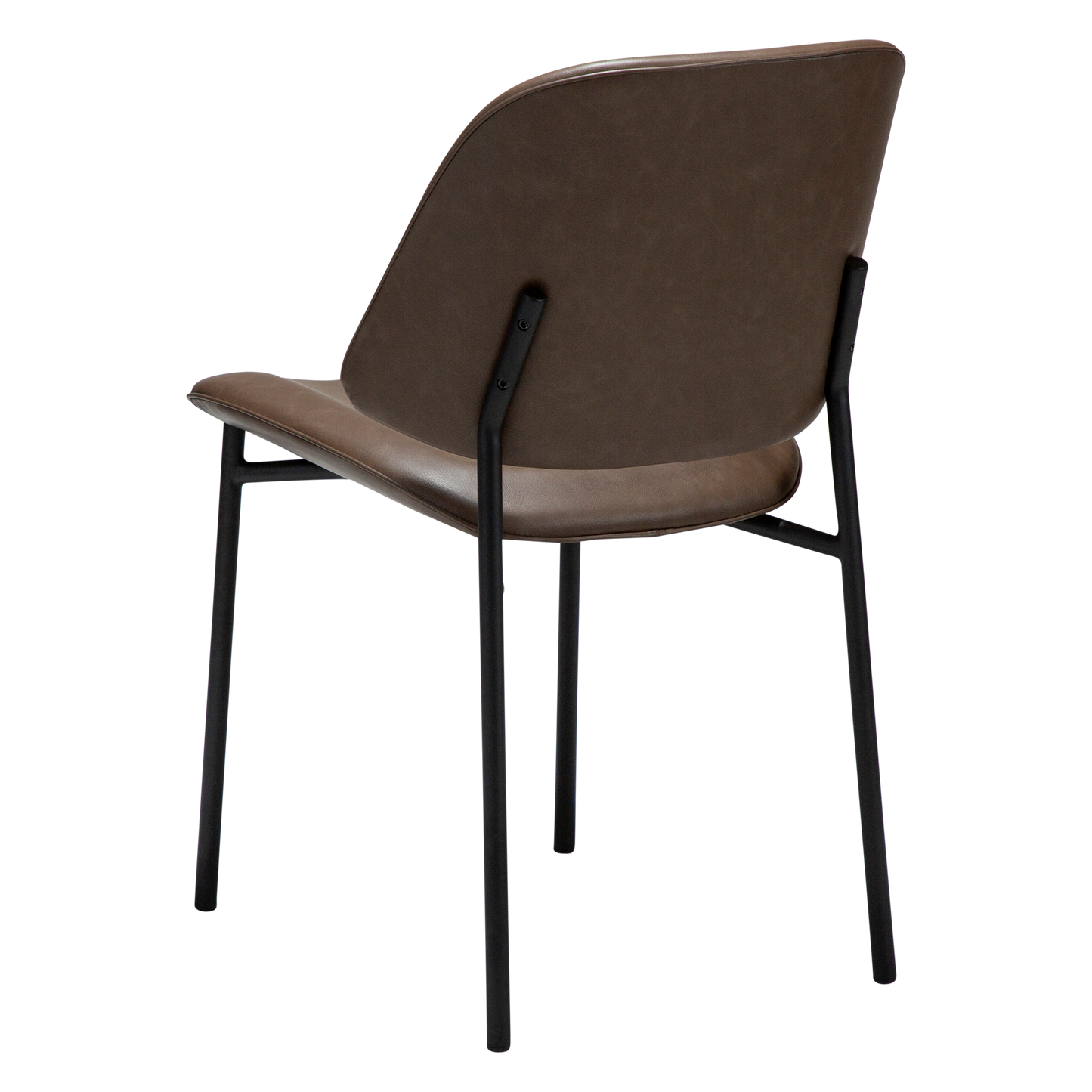UMA leather dining chair with curved seat and black legs from AK Interior Living