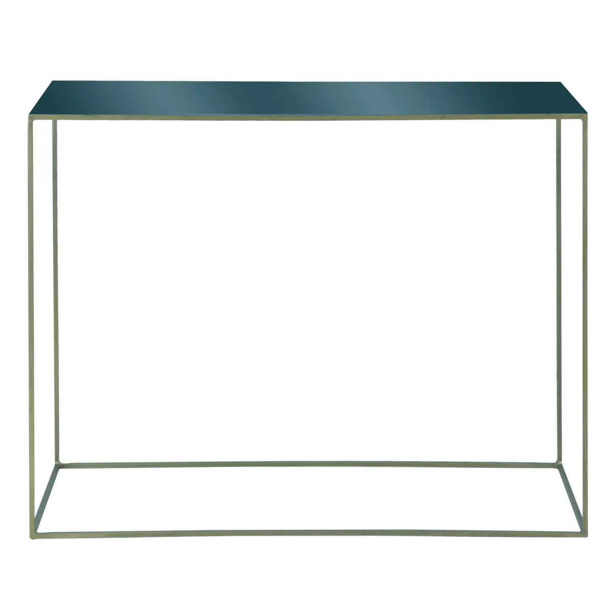 Leyre blue-grey minimalist metal console table – AK Interior Living