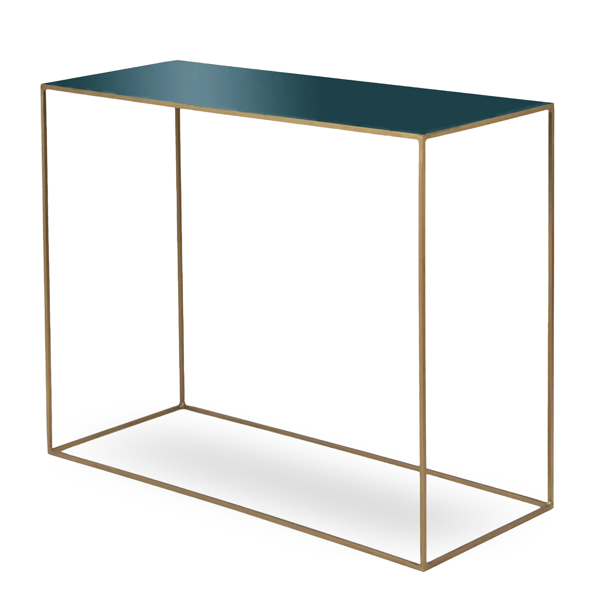 Leyre blue-grey minimalist metal console table – AK Interior Living