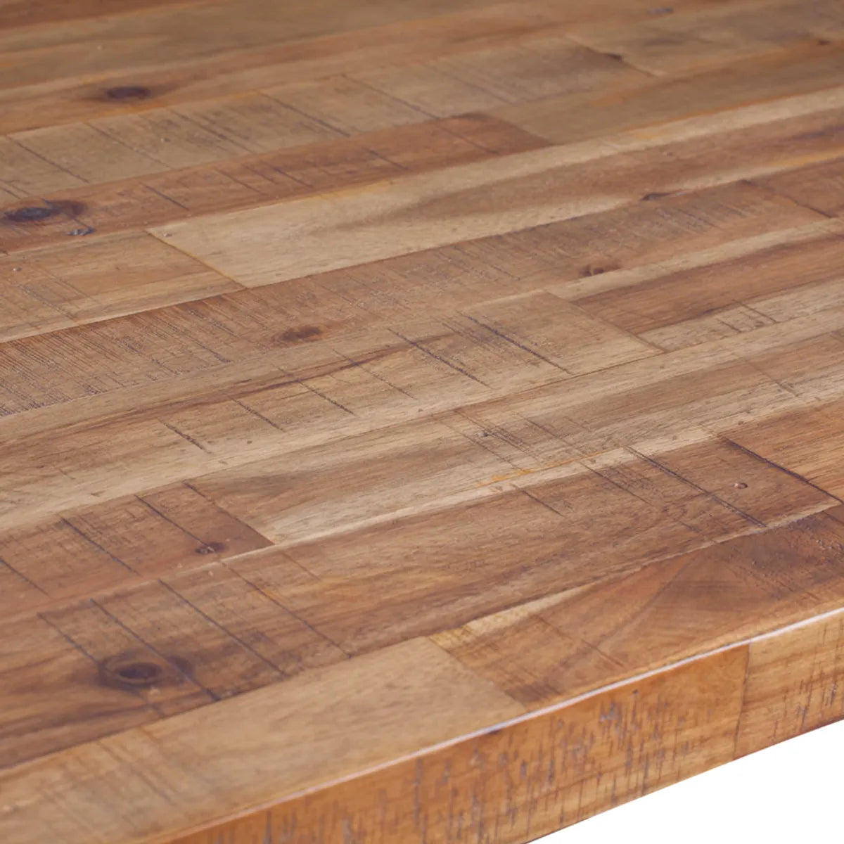 Violeta 180 cm Dining Table with solid wood top and black metal frame