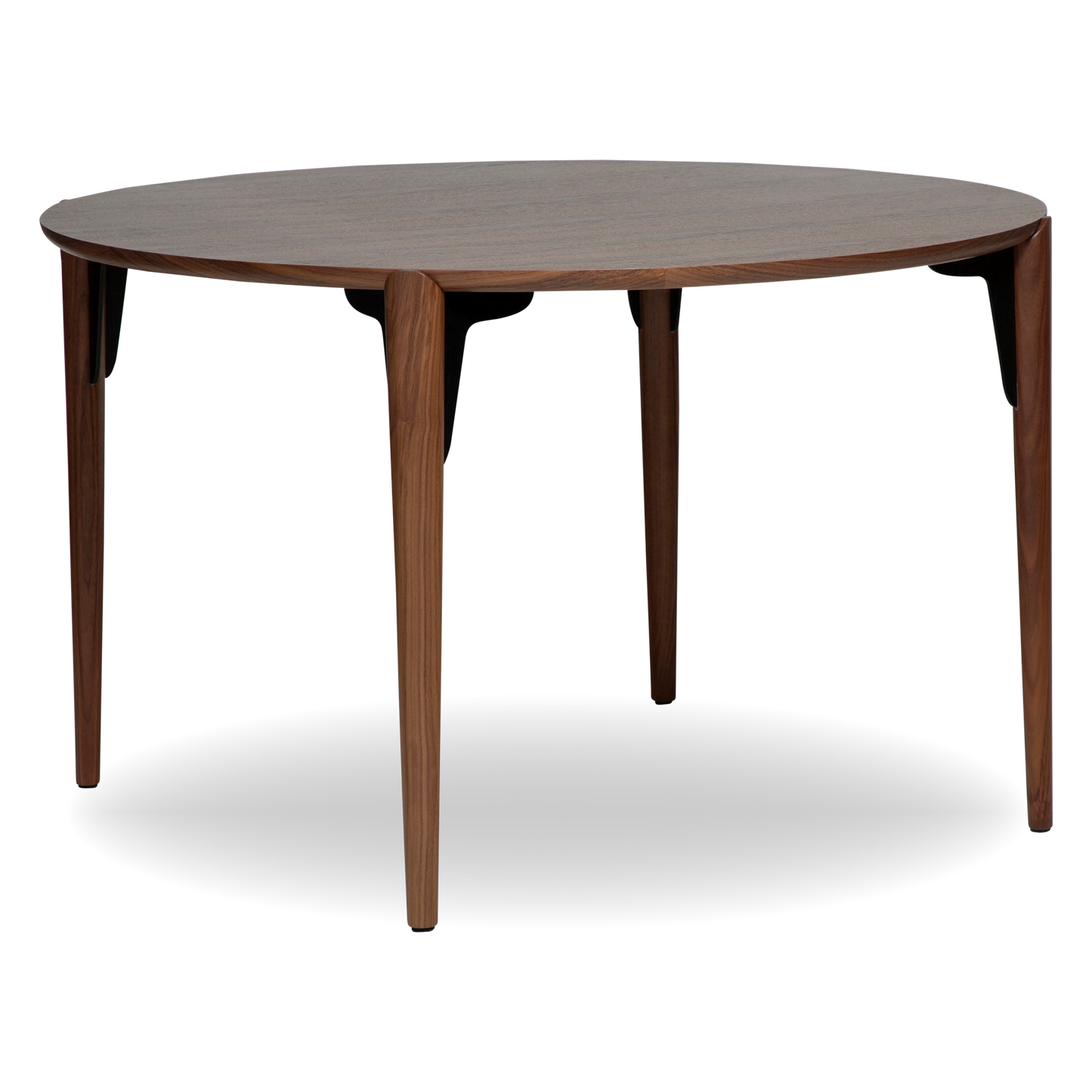 ELI round dining table in walnut veneer with solid walnut legs – AK Interior Living