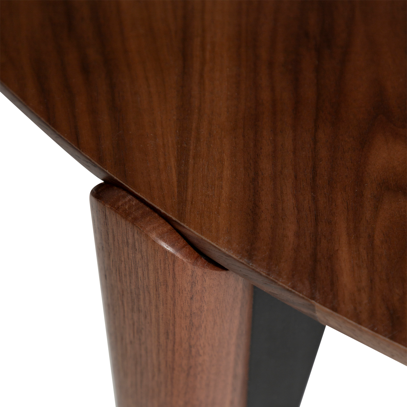 ELI round dining table in walnut veneer with solid walnut legs – AK Interior Living