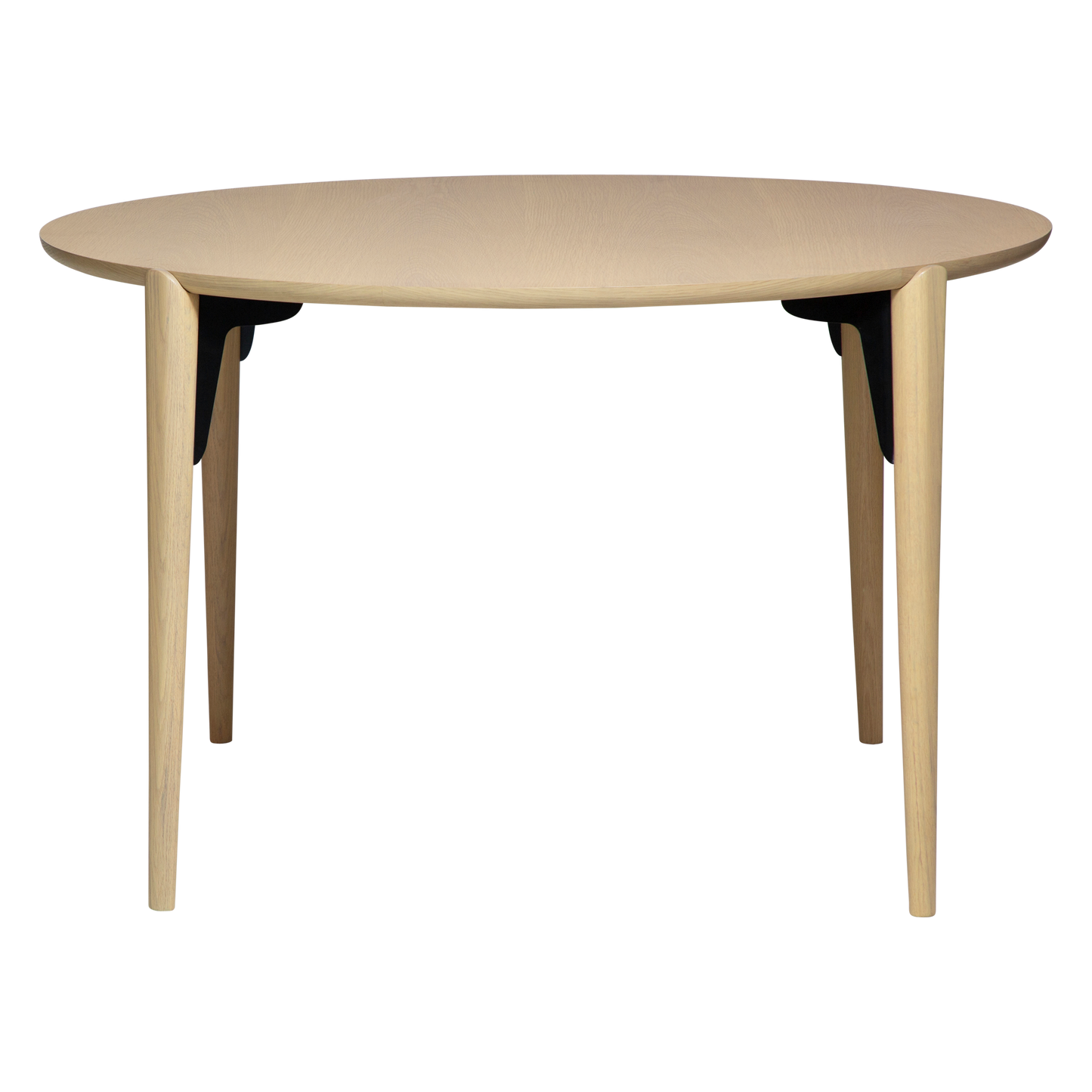 EMILY round dining table in whitewashed oak veneer with whitewashed oak legs – AK Interior Living