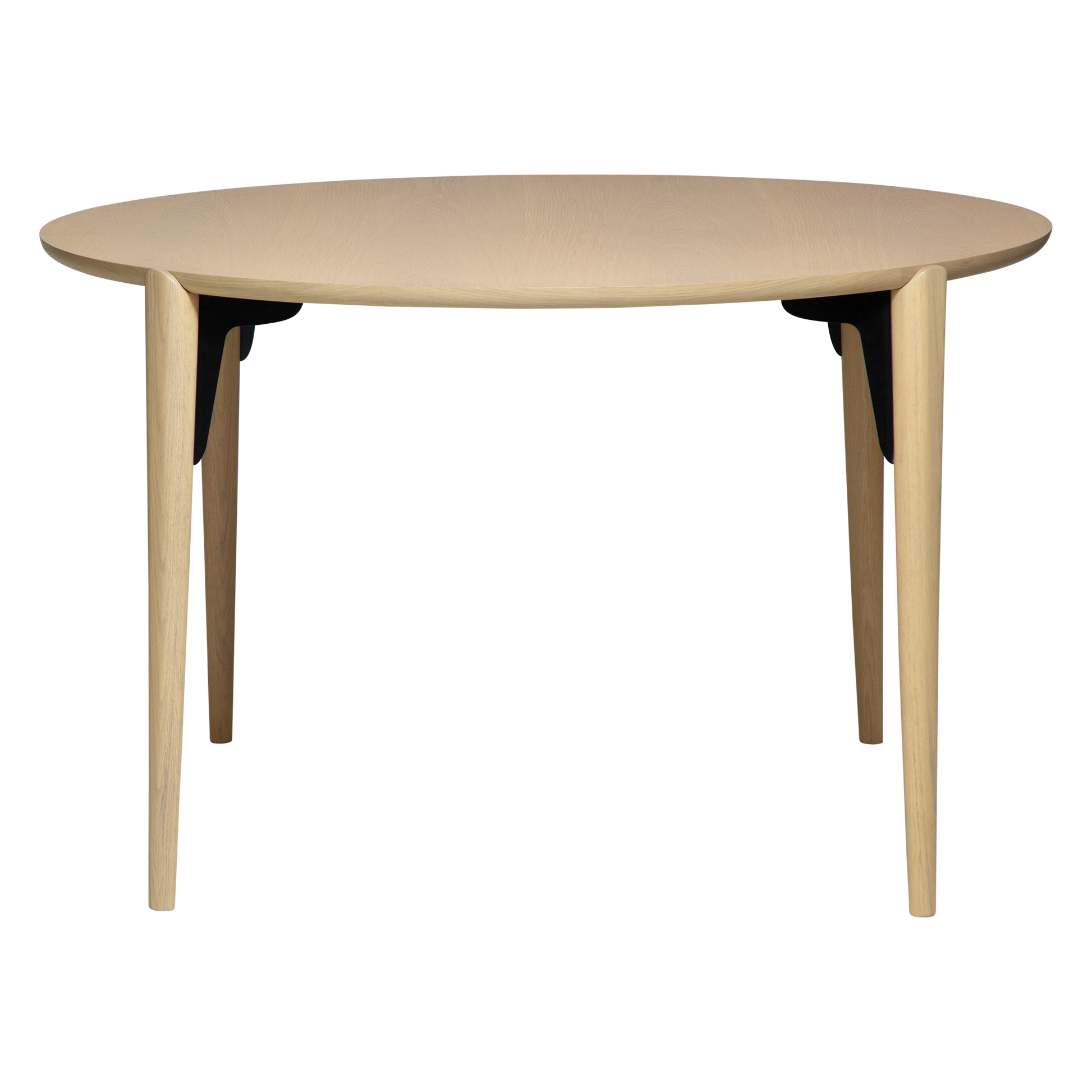 EMILY round dining table in whitewashed oak veneer with whitewashed oak legs – AK Interior Living