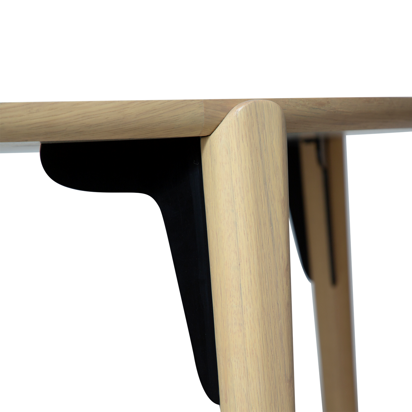 EMILY round dining table in whitewashed oak veneer with whitewashed oak legs – AK Interior Living