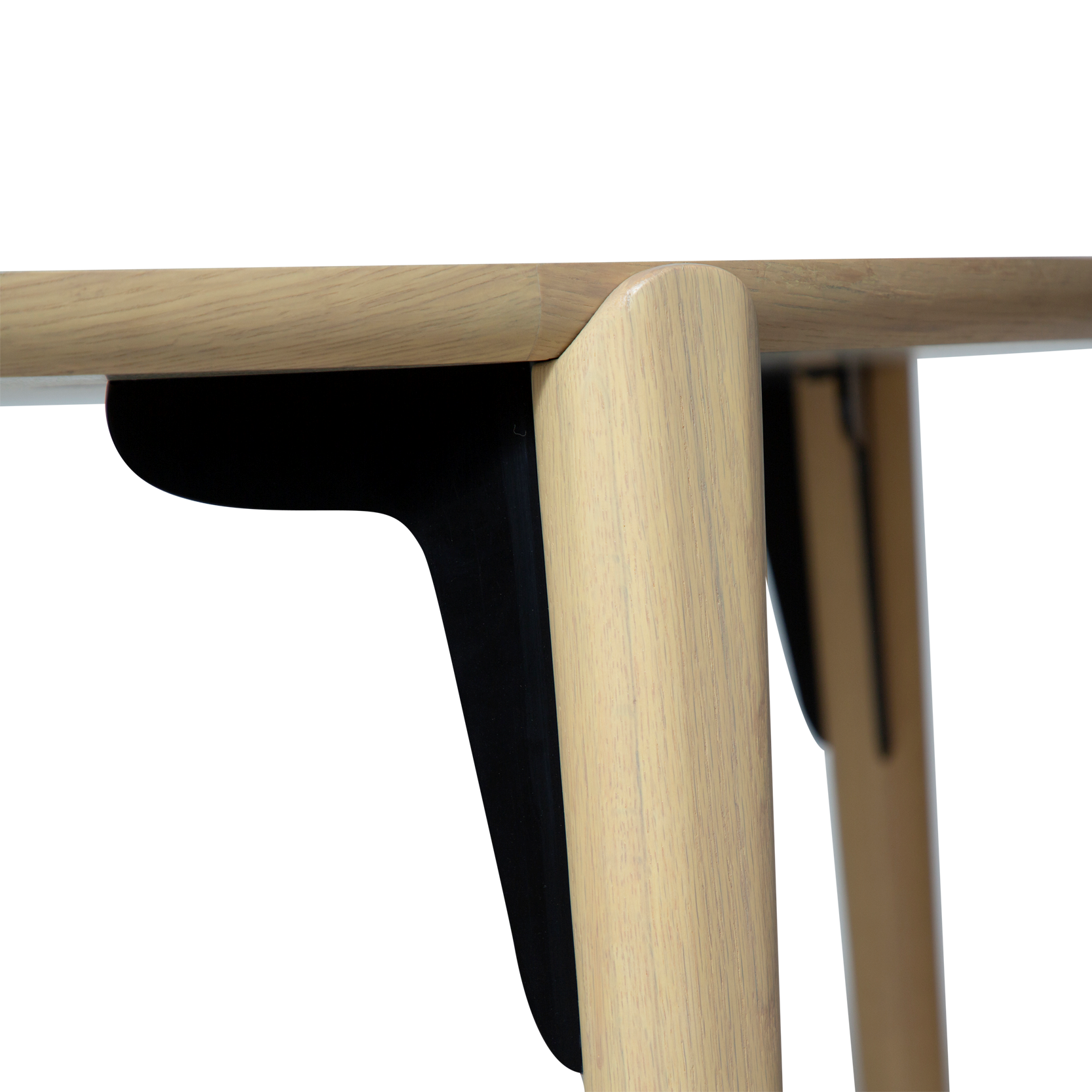 EMILY round dining table in whitewashed oak veneer with whitewashed oak legs – AK Interior Living