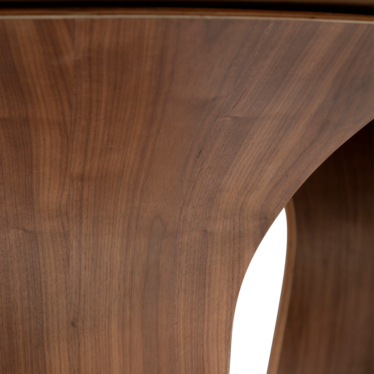 Ruben walnut veneer dining table with curved pedestal base by AK Interior Living