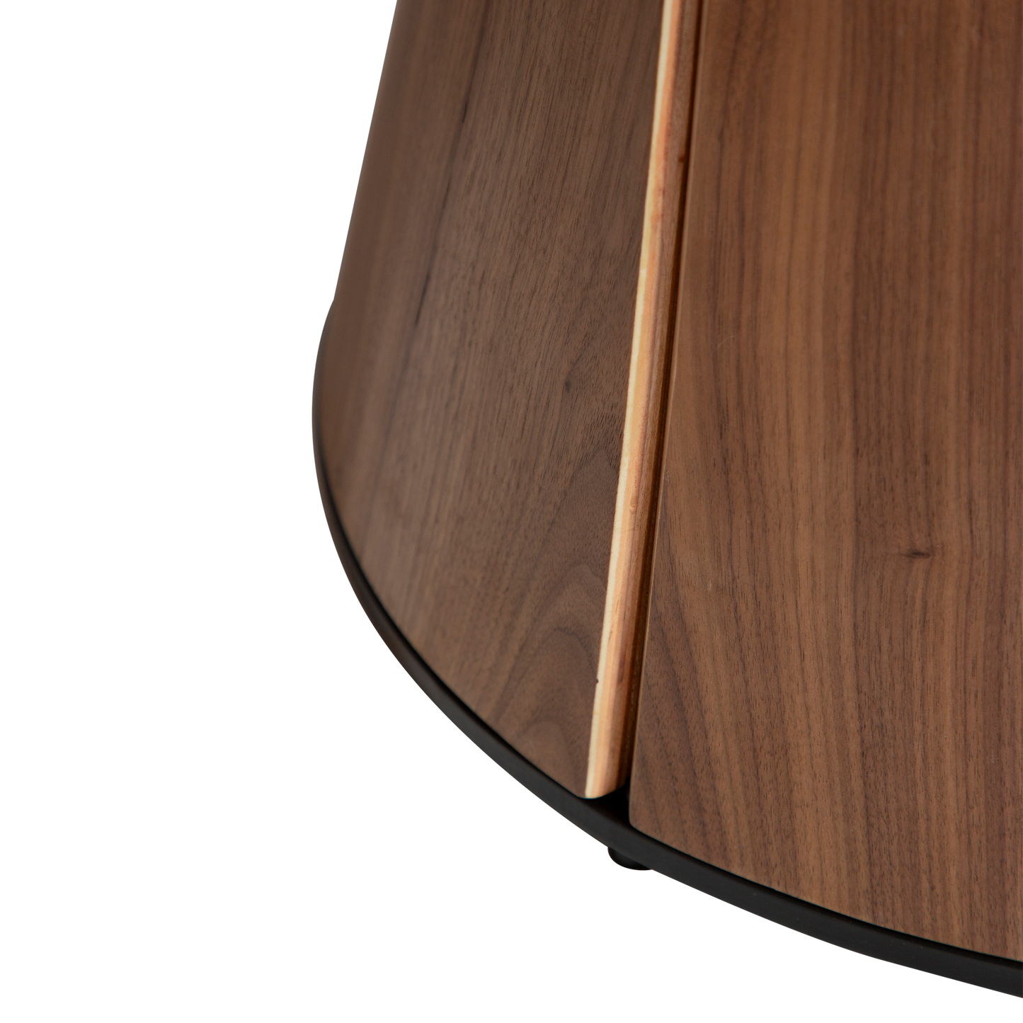 Ruben walnut veneer dining table with curved pedestal base by AK Interior Living