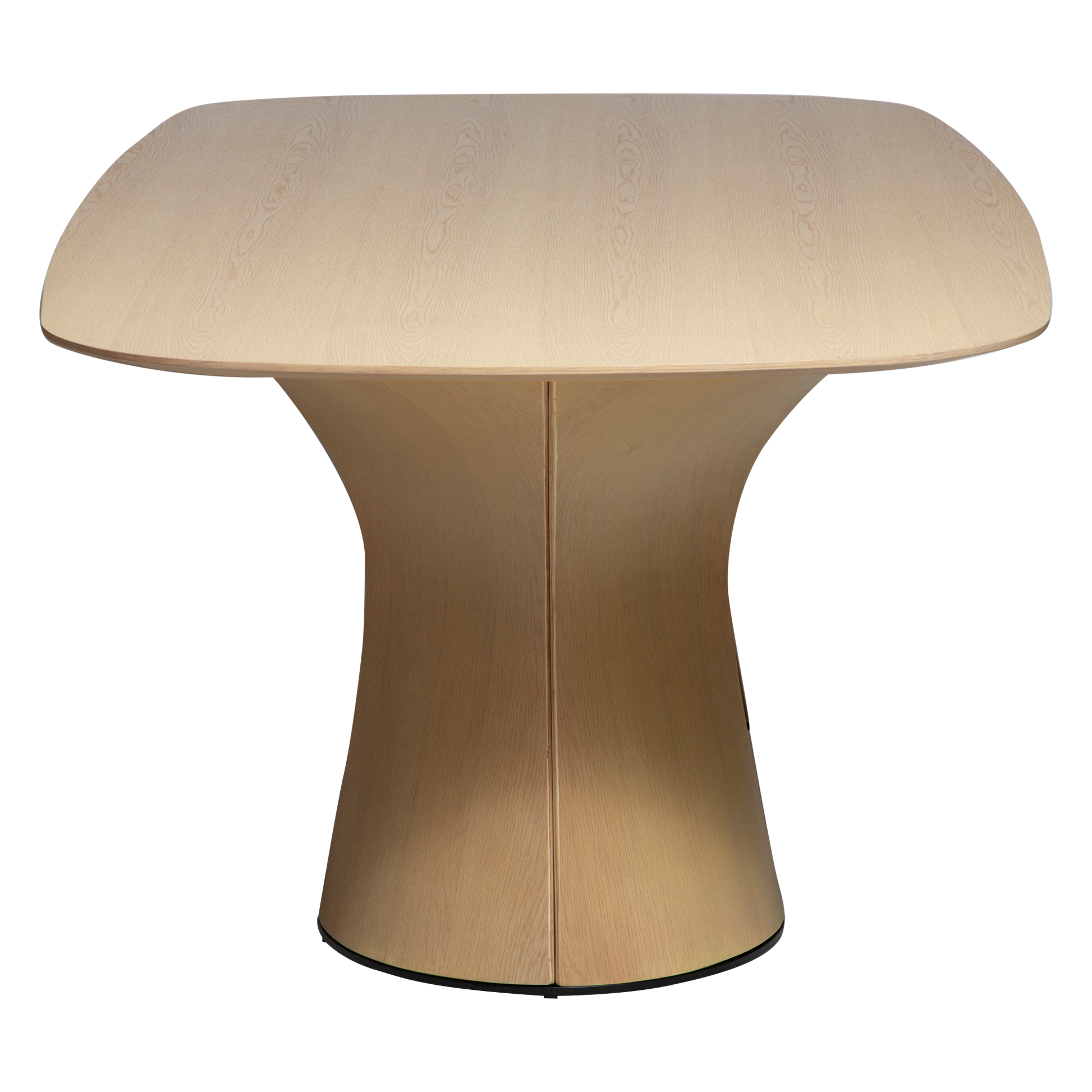 Ruben whitewashed oak veneer dining table with sculptural base from AK Interior Living