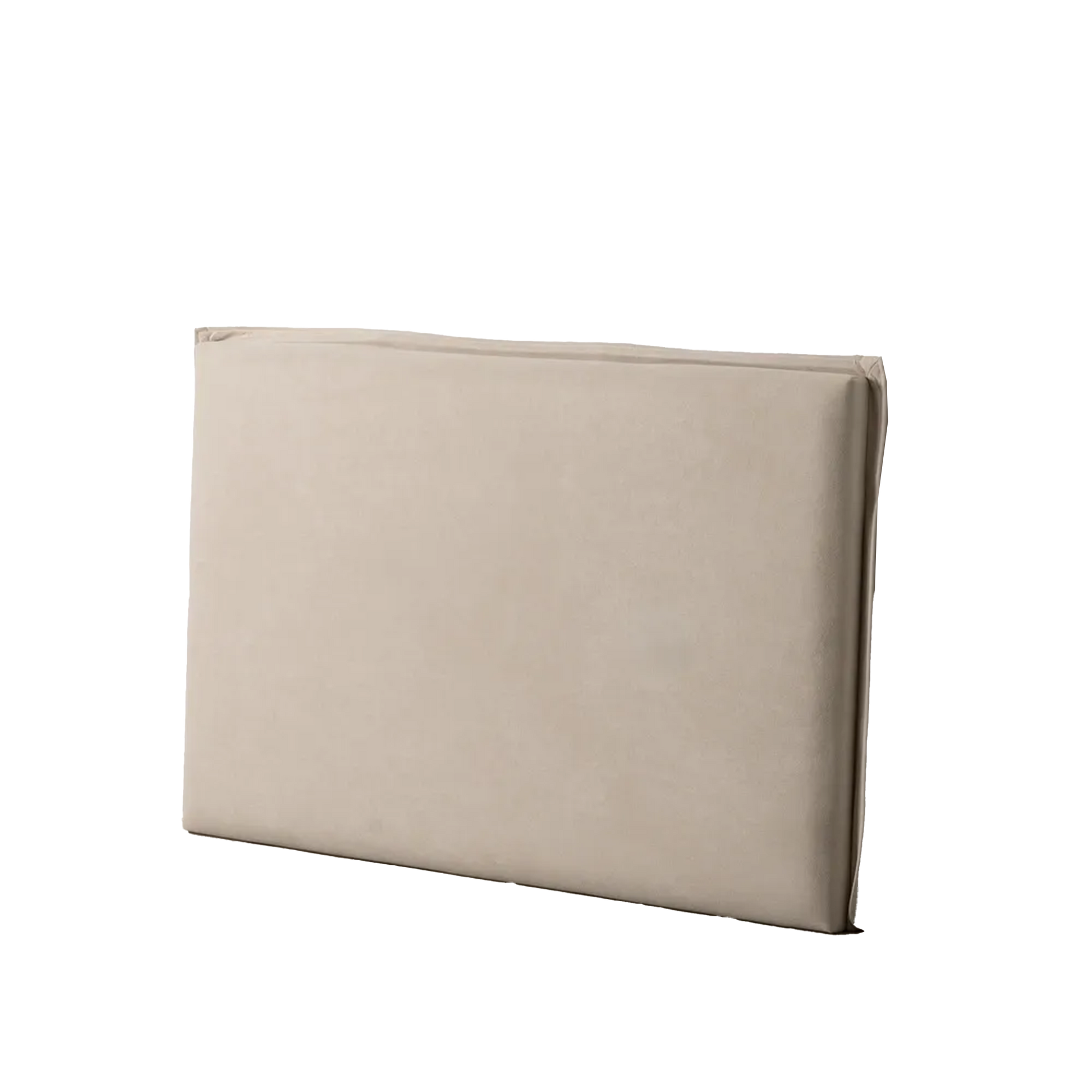 Amalia beige fabric headboard, 160 cm wide, minimalist padded design, perfect for queen or double beds
