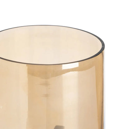 Julia gold glass-metal candle holder, compact luxury design
