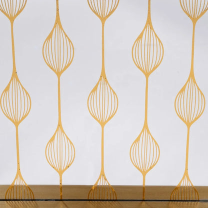 Imogen silver-gold decorative tray set with geometric pattern on mirrored surface