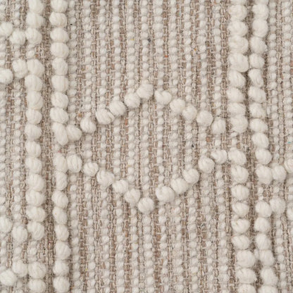Maria cream fabric carpet with geometric pattern in living space
