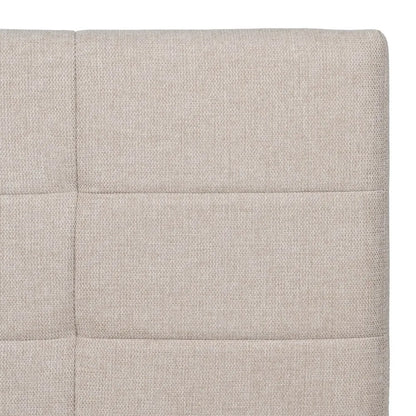 Rodrigo beige fabric headboard with stitched square pattern, 160 cm wide
