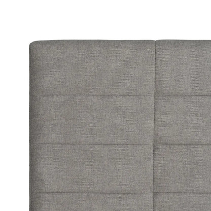 Thiago grey quilted headboard with modern stitched pattern and black base, 190 cm wide for king-size beds