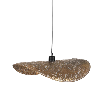 Gold metal sculpted ceiling lamp pendant light from AK Interior Living.
