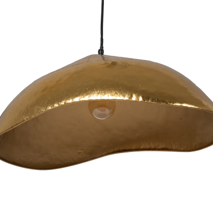 Luna curved gold metal ceiling pendant lamp from AK Interior Living.