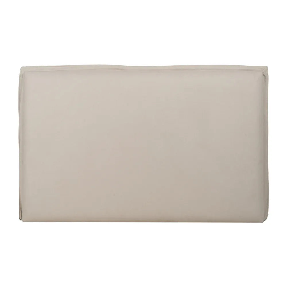 Amalia beige fabric headboard, 160 cm wide, minimalist padded design, perfect for queen or double beds