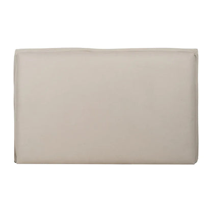 Amalia beige fabric headboard, 160 cm wide, minimalist padded design, perfect for queen or double beds