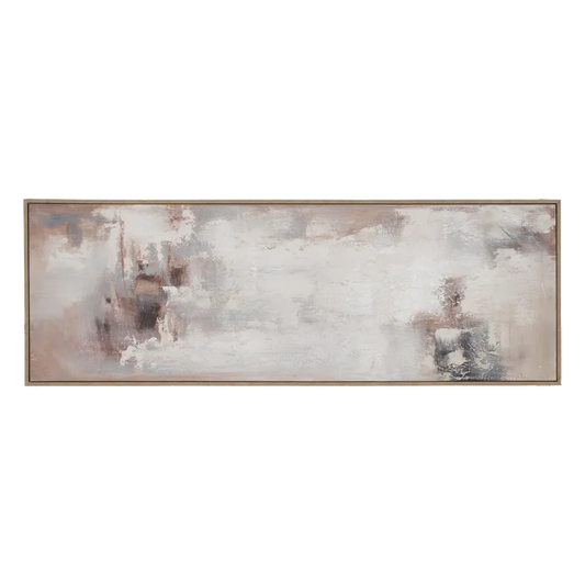 Eira abstract canvas with soft neutral tones and warm accents, modern wall art by AK Interior Living.
