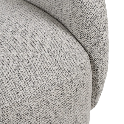 AMALA marbled fabric revolving armchair with sculpted backrest and rounded arms from AK Interior Living