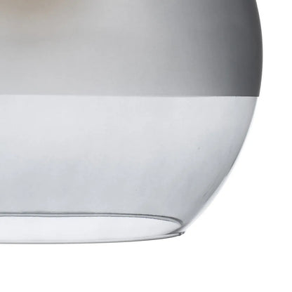 Orion grey glass pendant lamp with spherical shade by AK Interior Living.