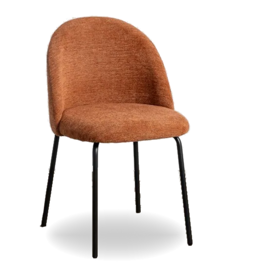 CAROL fabric dining chair with black metal legs from AK Interior Living