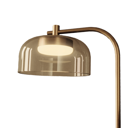 ORLANDO Table Lamp in matt black steel with clear glass shade or aged gold finish