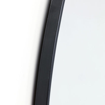 Organic-shaped wall mirror with a black frame, EVA Mirror 71x71cm.