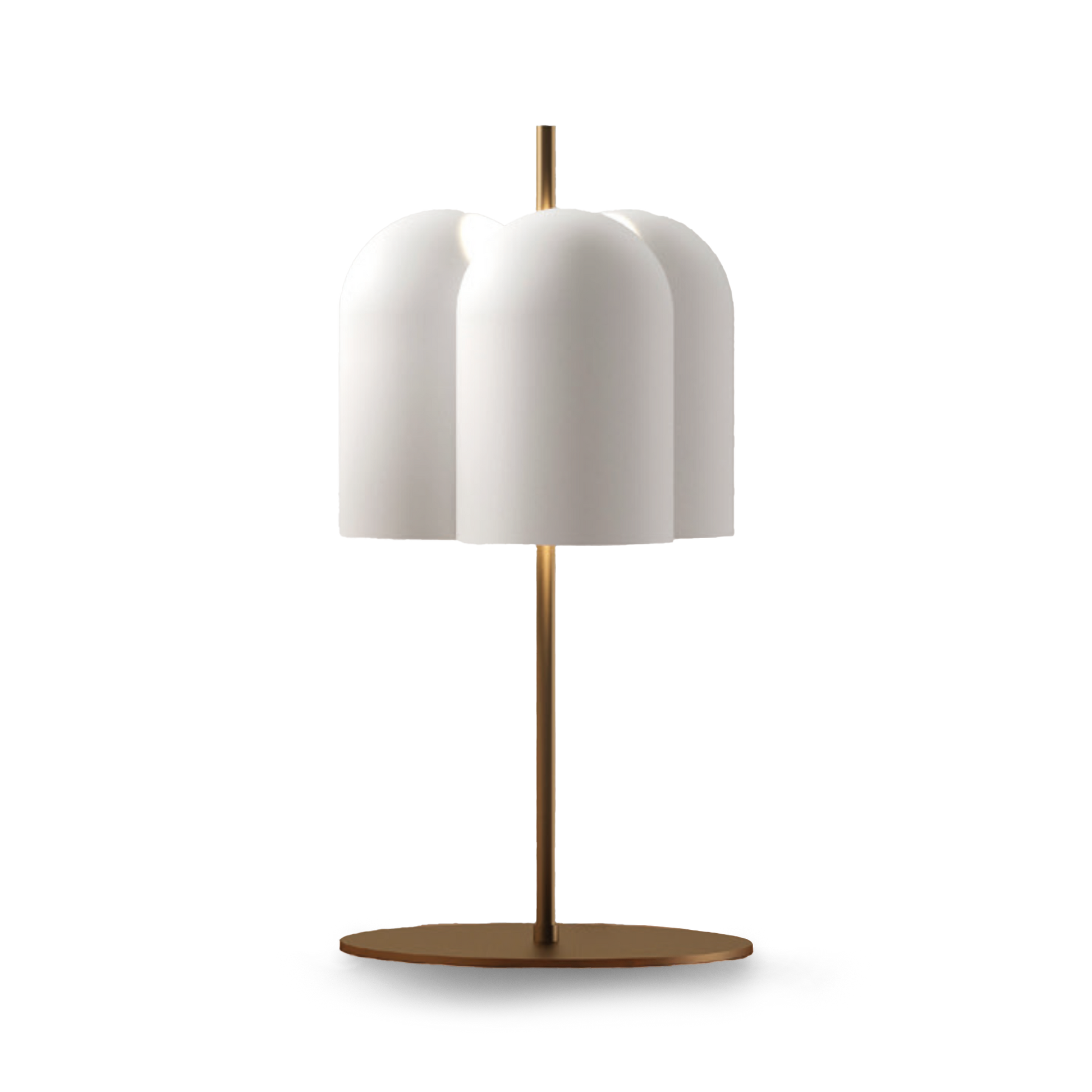 RACHEL Table Lamp with matt brass base and white shade or matt black finish