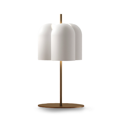 RACHEL Table Lamp with matt brass base and white shade or matt black finish