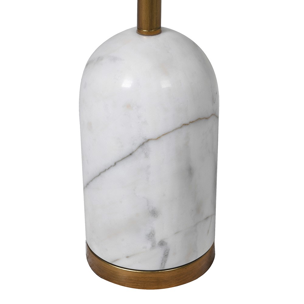 DAKOTA Gold Dome Floor Lamp with a luxurious marble base, providing elegant and sophisticated lighting for any room