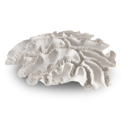 Ailbhe white resin coral sculpture, marine-inspired home decoration