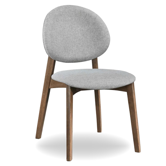 OLDI dining chair with fabric seat and walnut wood legs